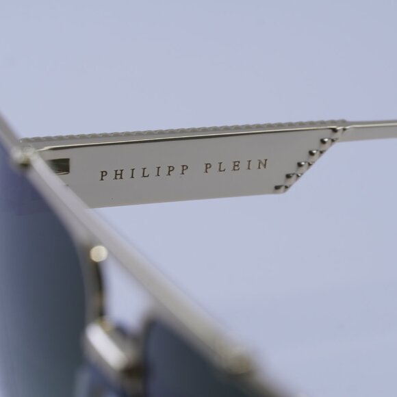 Philipp Plein SPP106M 08FF Sunglasses Gold Aviator Frame, Geen Gradient Lenses - Picture 5 of 10